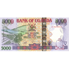 P44d Uganda - 5000 Shillings Year 2009